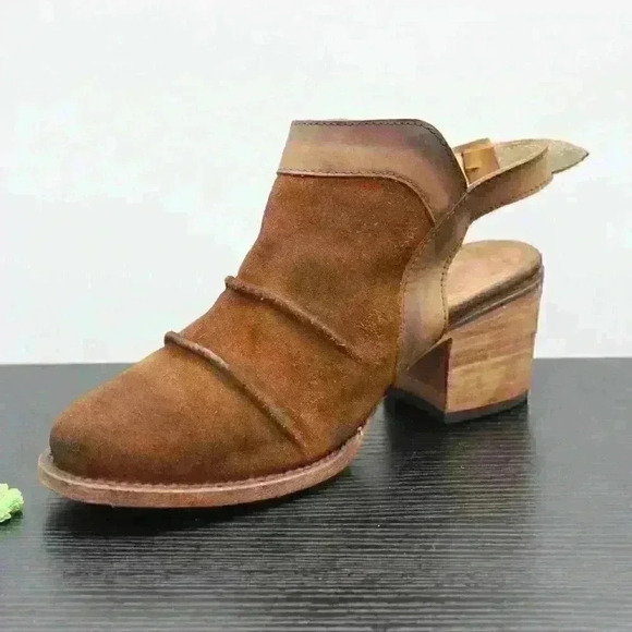 Freebird Leo by Steve Madden Women's Distressed Brown Suede Clog Bootie Size 10 - Picture 4 of 11